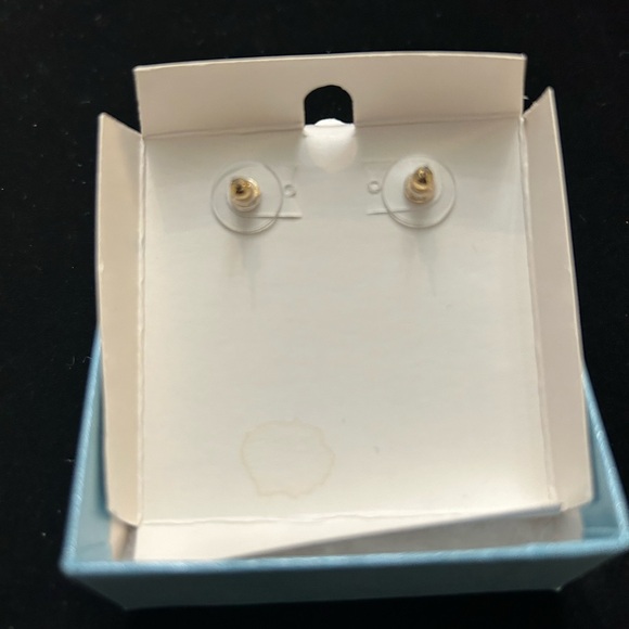 Touchstone Crystal Ice Earrings.  Antique Ivory Cream Crystal. - Picture 2 of 3